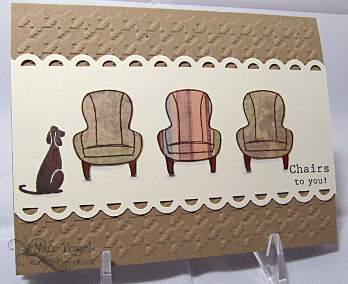 Trio of chairs and a faithful dog - what&#039;s not to love?