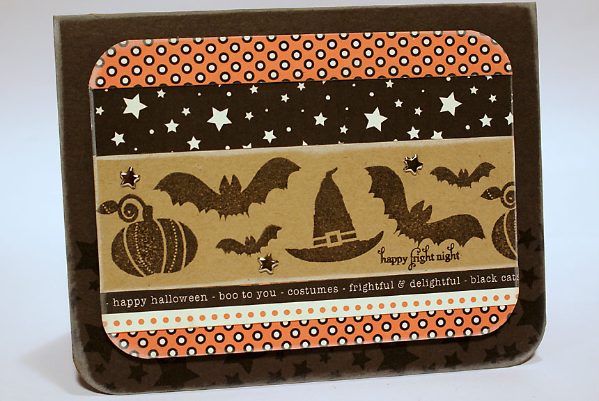 stamps: Been Boo'd<br />
<br />
ink: True Black, Fresh Snow<br />
<br />
cardstock:...