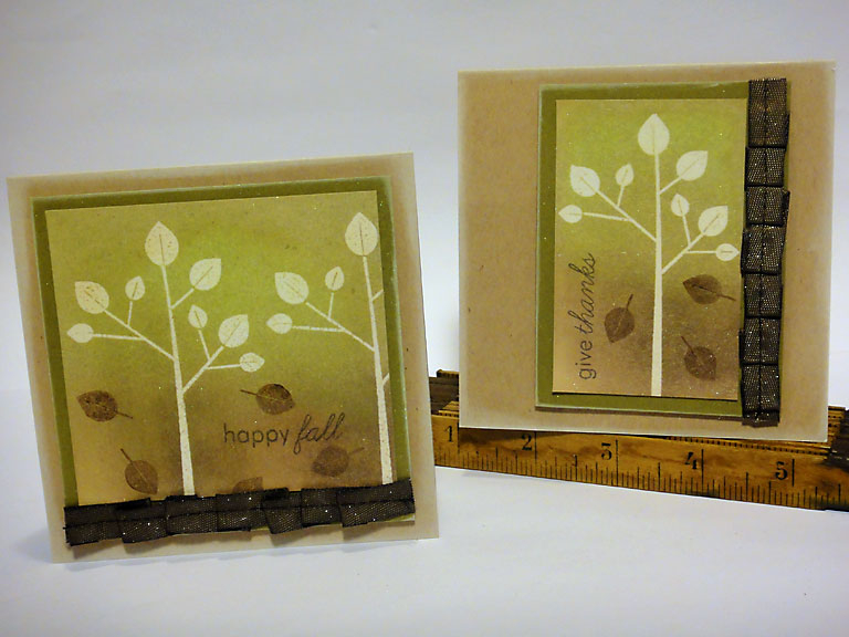 stamps: Falling Leaves<br />
<br />
ink: Dark Chocolate, True Black, Fresh Snow, Simply...