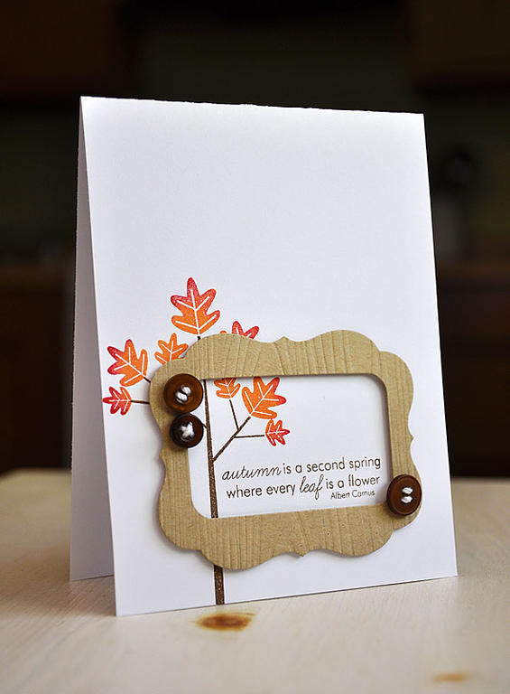 Stamps:  Falling Leaves<br />
Ink:  Dark Chocolate, Orange Zest &amp; Pure Poppy<br />...