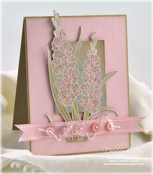 Stamps: Year of Flowers: Gladiolus<br />
Cardstock: Kraft, Sweet Blush<br />
Ink: Versamark,...
