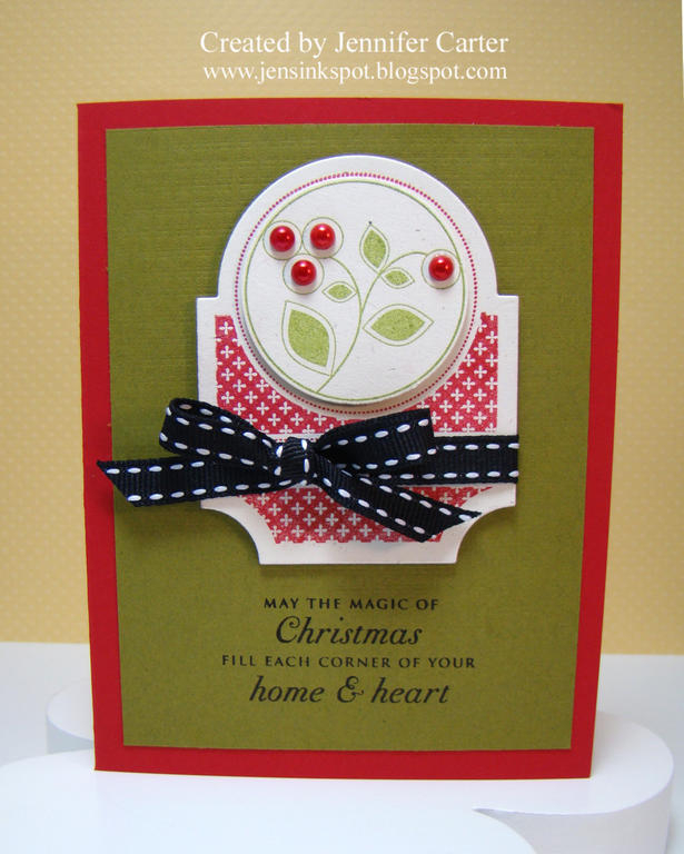 Stamps:  All Booked Up, Round &amp; Round, Holiday Wishes<br />
Paper:  Pure Poppy, Ripe...