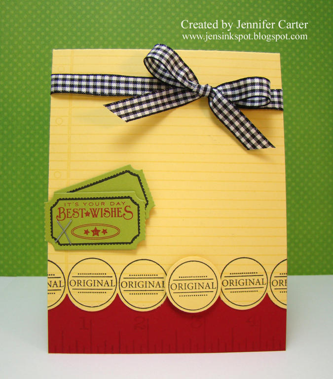 Stamps:  It's Official, Just the Ticket<br />
Paper: Harvest Gold, Pure Poppy, Simply...