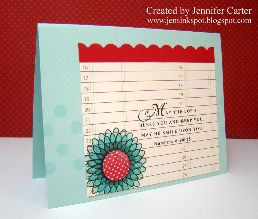 Stamps: All About You, Everyday Blessings<br />
Paper: Library Ledger, Pure Poppy, Aqua Mist<br...