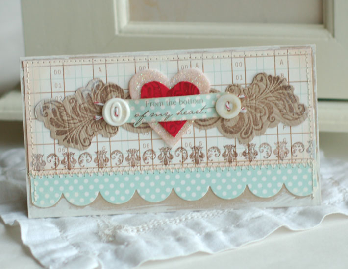 From the Heart<br />
Stamps:  Embellishments<br />
Ink:  Dark Chocolate, Scarlett Jewel<br />...