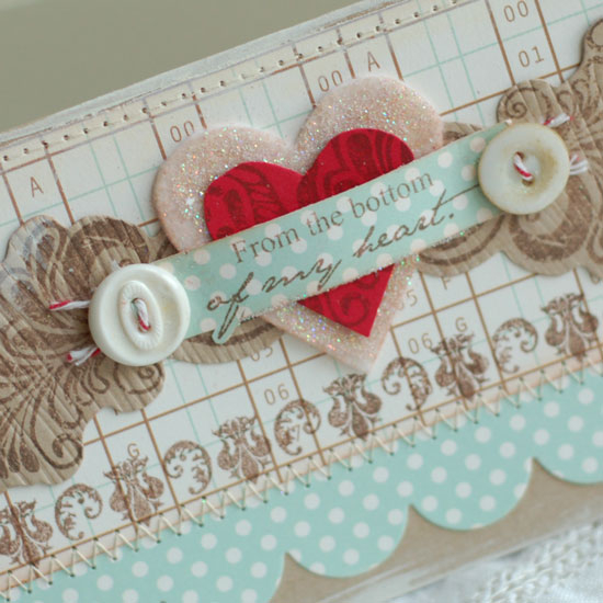 From the Heart<br />
Stamps:  Embellishments<br />
Ink:  Dark Chocolate, Scarlett Jewel<br />...