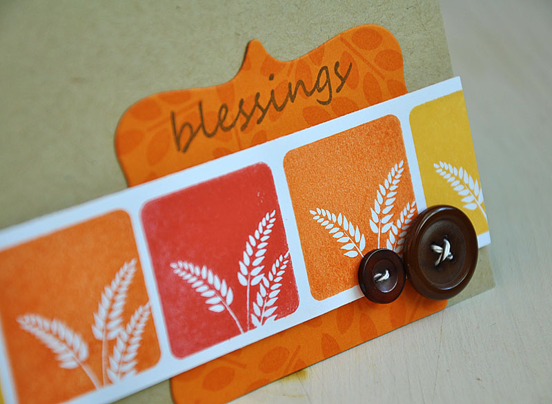 Stamps:  Take Three:  Fall &amp; Gobble, Gobble<br />
Ink:  Summer Sunrise, Orange Zest,...