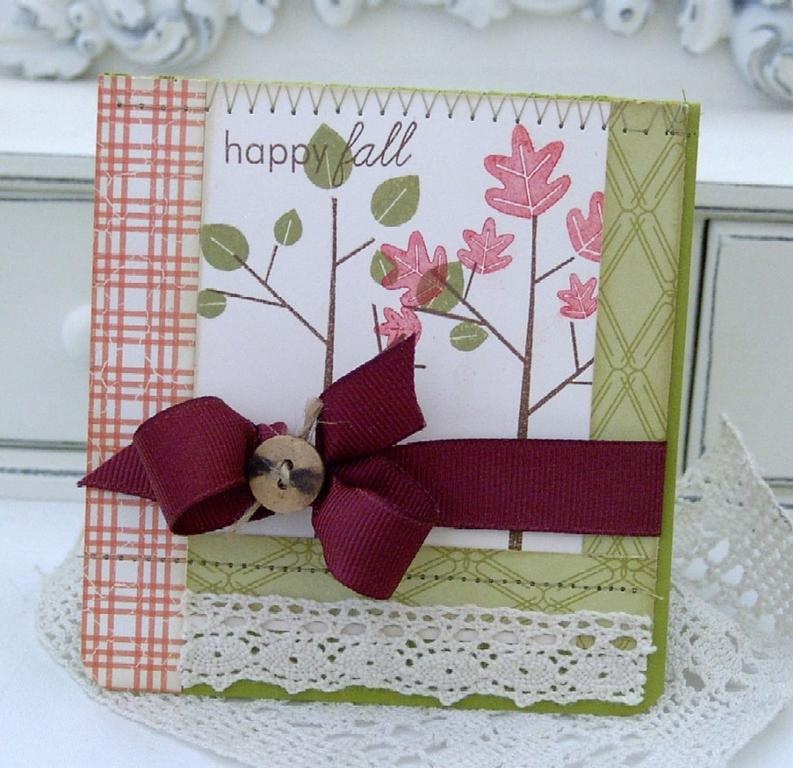 Papertrey Ink Supplies Used:<br />
Stamps:<br />
Falling Leaves<br />
Ink:<br />
Dark...