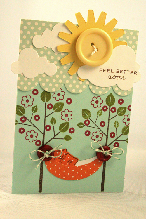 Feel Better Hammock Card<br />
<br />
Stamps: Falling Leaves, On My Couch, Asian Fusion<br />...