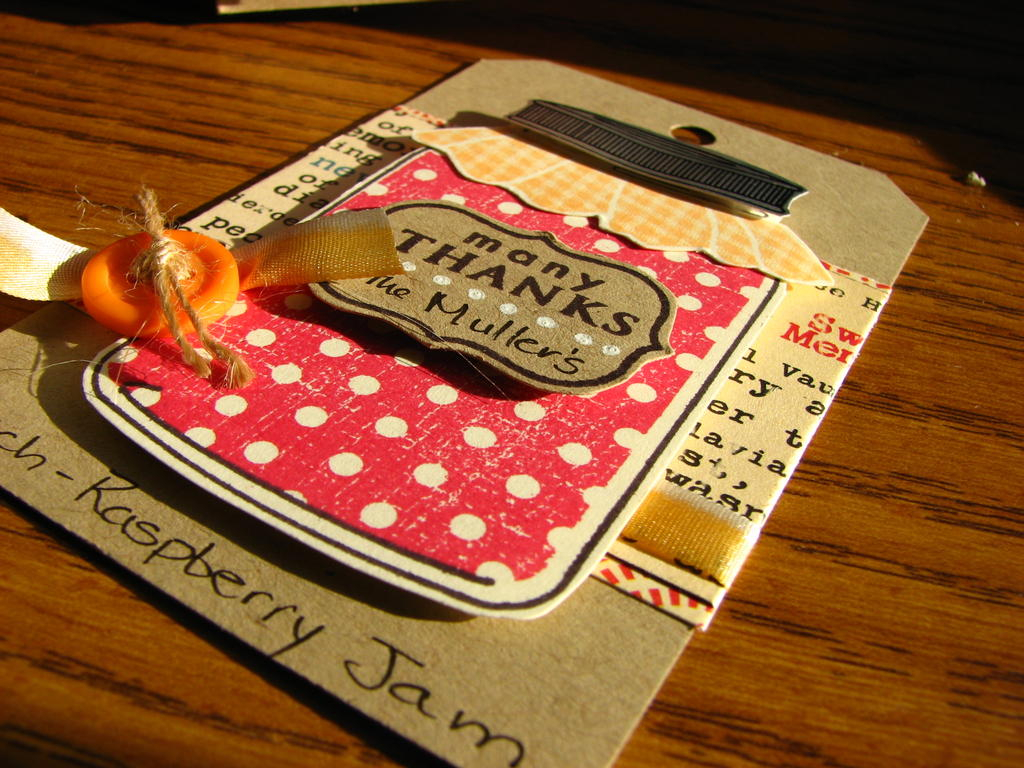 My husband needed some Thank You gifts so I made some Peach-Raspberry Jam for him to give.  Of...