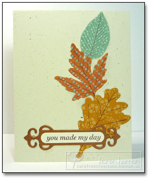 Supplies<br />
Stamps: Leaf Prints, Simple Little Things (PTI);<br />
Paper: Rustic Cream,...