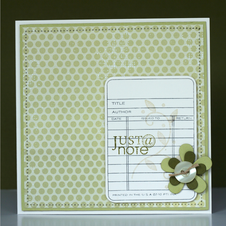 All supplies PTI:<br />
<br />
Card - vintage cream, ripe avocado, spring moss<br />
Paper -...