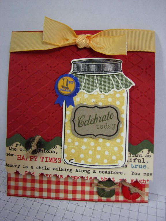 This is my completed card for the &quot;Fair Time&quot; challenge at the Cuttlebug Spot.  Thanks...