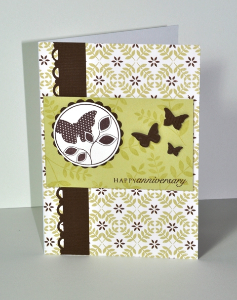 Anniversary card made with the round and round stampset