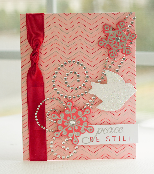 # Stamps- Background Basics: Christmas, Peace, Be still<br />
# Ink- Pure Poppy, Berry Sorbet,...
