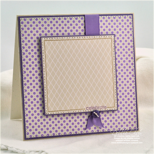 Stamps: Framed<br />
Papers: Sugar Plum<br />
Cardstock: Vintage Cream, Plum Pudding<br />...