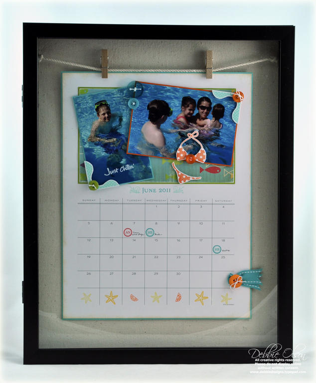 Stamps: Calendar Basics, Day at the Beach<br />
Cardstock: Stampers Select White, Hawaiian...