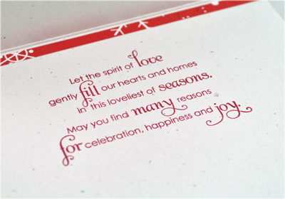 Stamps: Inside and Out Holiday<br />
Ink: Pure Poppy<br />
Cardstock: Stampers Select White<br...