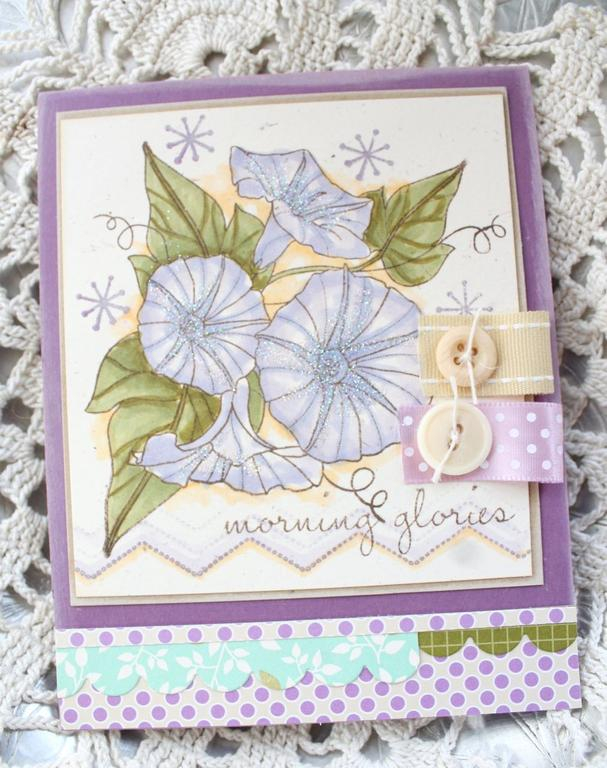 Stamps:Background Basics: Christmas, Year of Flowers: Morning Glories<br />
Ink<img...
