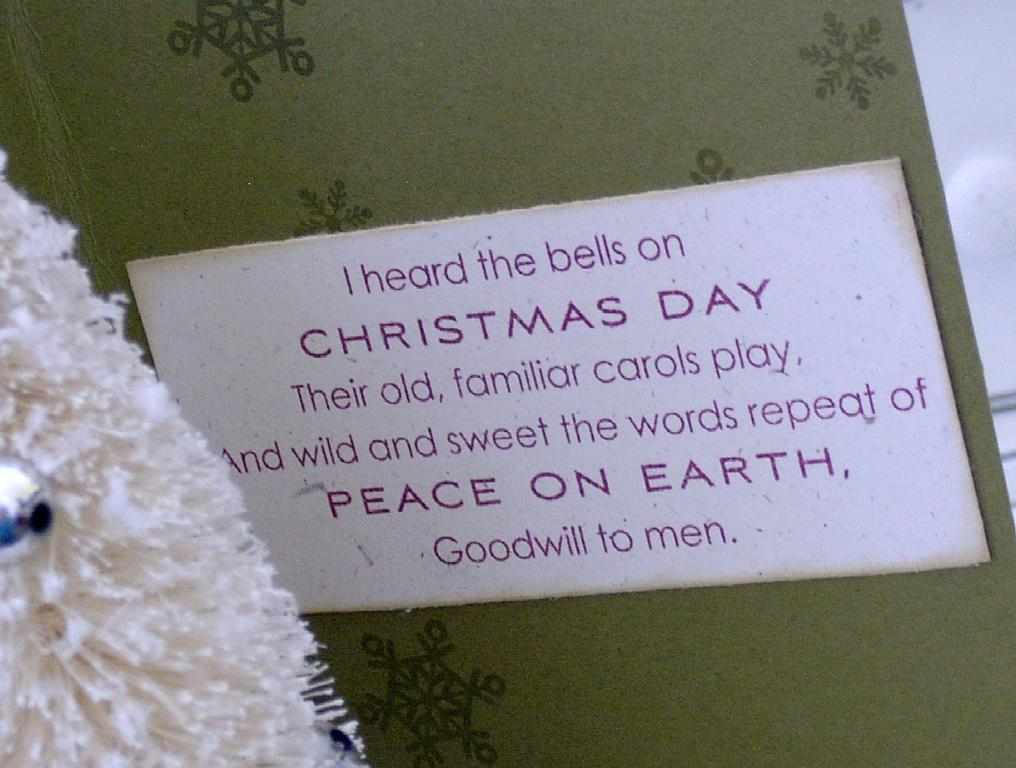 Papertrey Ink Supplies Used:<br />
Stamps:<br />
Inside &amp; Out:  Holiday, Peace Be Still,...