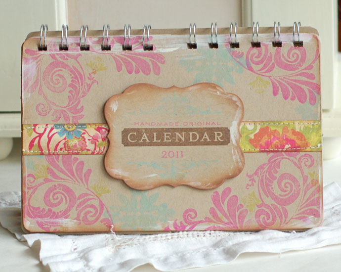 Stamps:  Calendar Basics, Embellishments, Giga Guidelines, Vintage Labels<br />
Ink:  Raspberry...