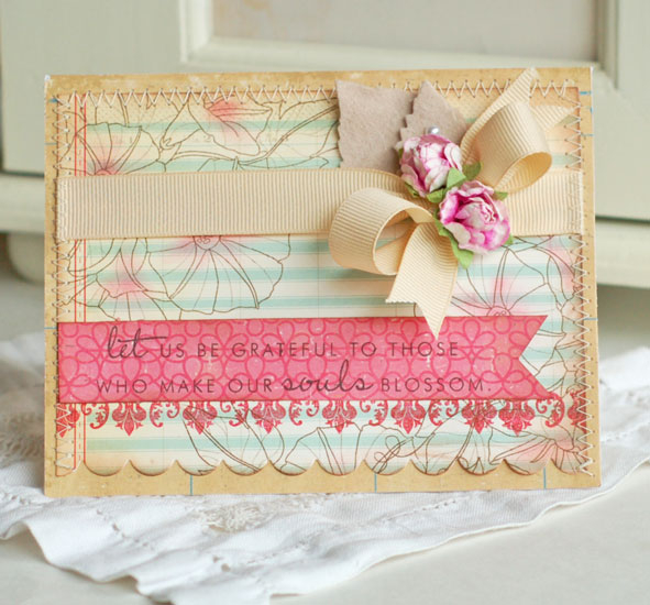 Stamps:  Year of Flowers: Morning Glories, Embellishments<br />
Ink:  Dark Chocolate, Pure...