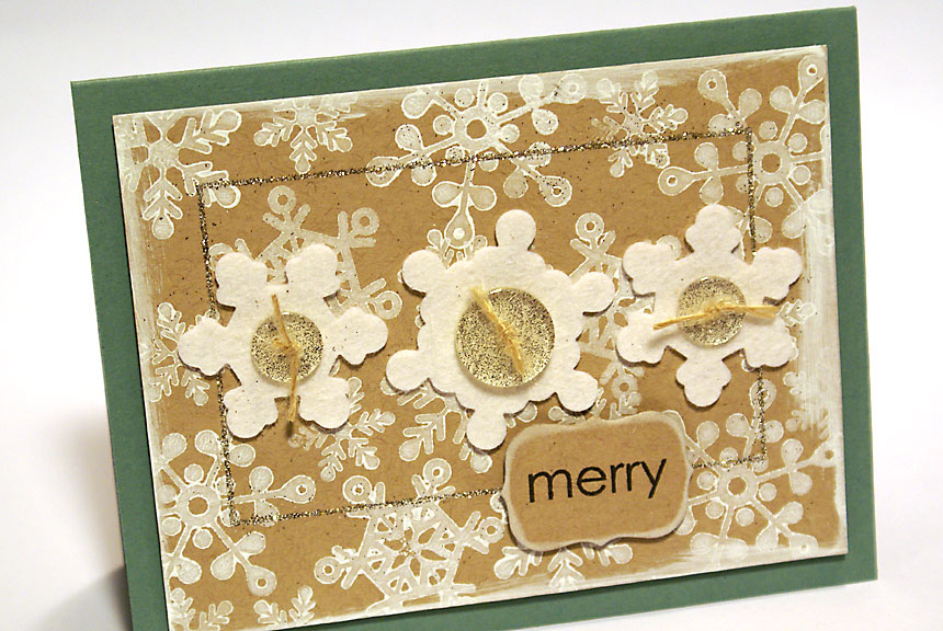 stamps: Framed, Peace, Be Still<br />
<br />
ink: True Black, Fresh Snow, Versamark...