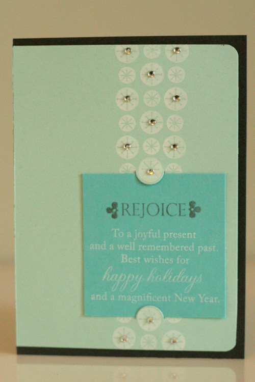 Rejoice Card<br />
<br />
Stamps: Background Basics: Christmas, Inside/Out <br />
<br />...