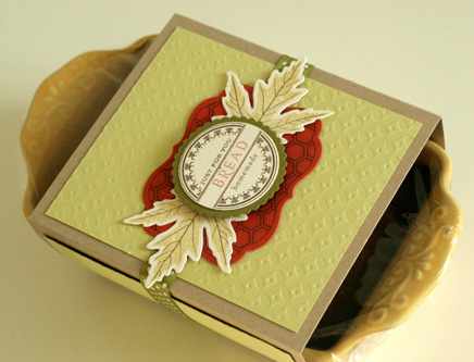 Stamps: Everyday Treats and Leaf Prints<br />
Impression Plate: Diamonds<br />
Dies: Leaf...