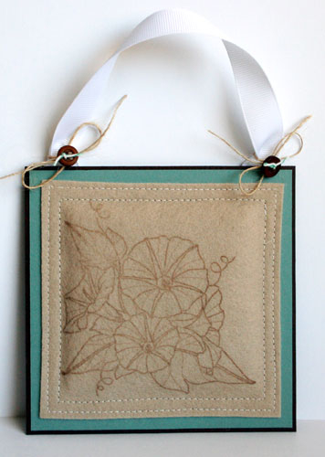 stamps: Year of flowers: Morning Glories<br />
ink: Dark Chocolate<br />
paper: Ocean Tides,...