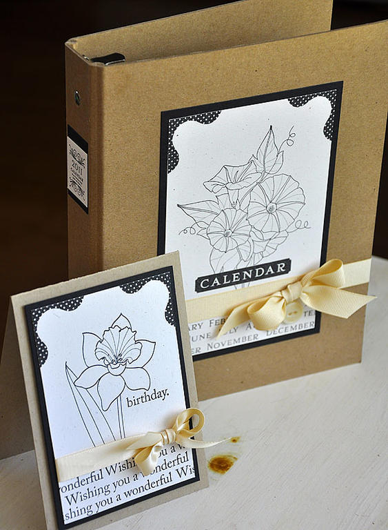 Birthday Calender:<br />
Stamps: Calender Basics, Year of Flowers: Morning Glories, Daffodils,...