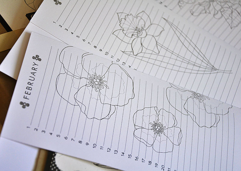 Stamps: Calender Basics, Year of Flowers: Morning Glories, Daffodils, Violets &amp; Sweat...