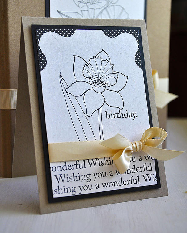 Stamps: Calender Basics &amp; Year of Flowers: Daffodils<br />
Ink: True Black<br />...