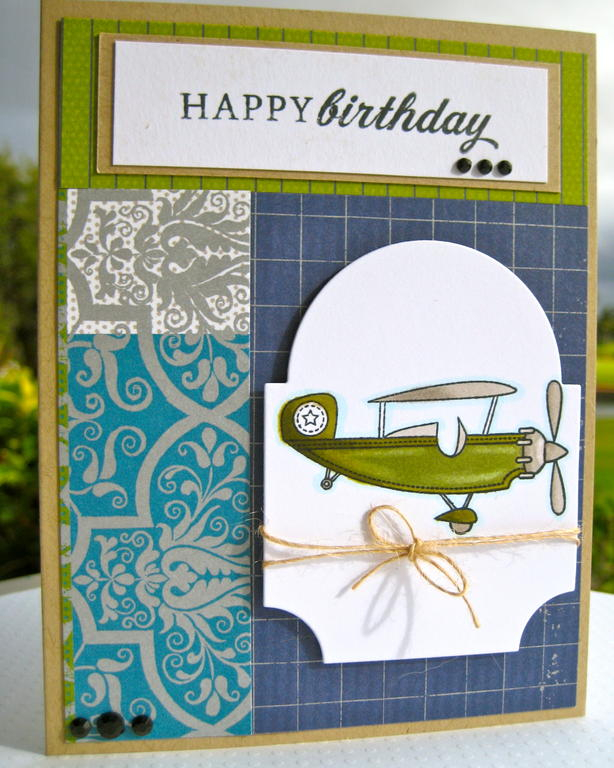 Masculine birthday card using Fly Away and Enjoy the Ride. For more info, please see by blog at:...