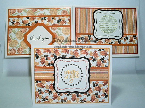 Here is another set of All-Occasion gift cards, but this set is made from the Autumn Abundance...