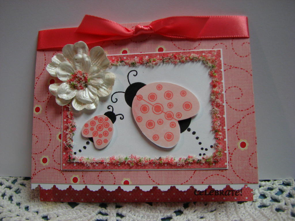 I used flower soft as a boarder.   Thought this would make a nice baby card!!!  For more...