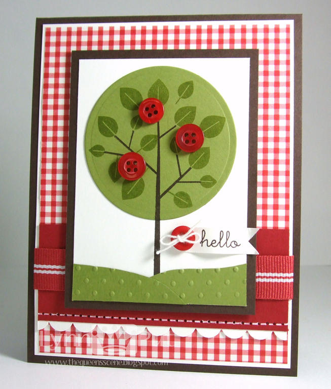 Supplies: Falling Leaves, Mega Mixed Messages, Paper Patch DP, Ribbon, Buttons, Scallop border...