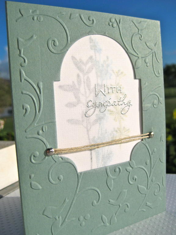 Another sympathy card using Life and Communique Curves Sentiments. I wanted to create a...