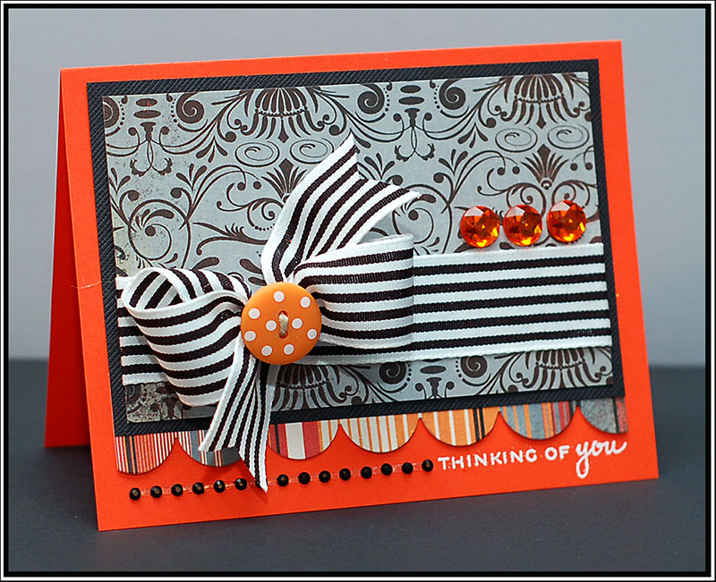 A Halloween themed "Thinking of You" card.  It uses one of my favorite sentiment sets,...