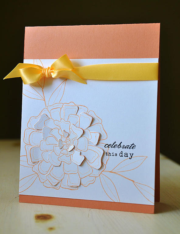 Stamps: Year of Flowers: Marigolds &amp; Mini Scrapbook Series Journaling Circles (sentiment)<br...