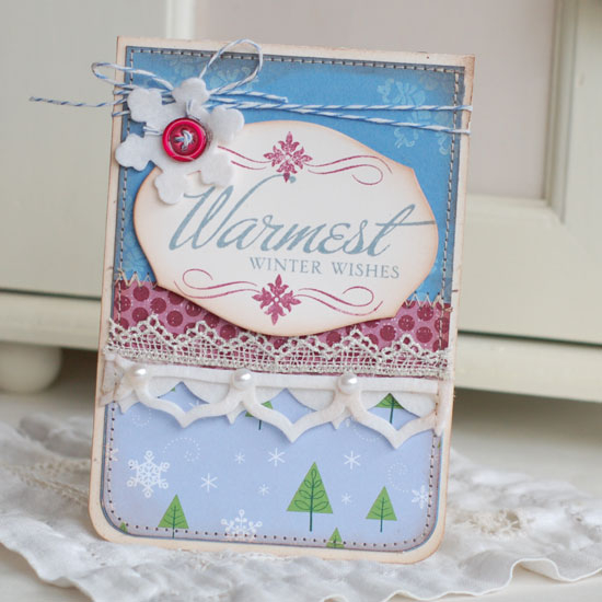 Stamps:  Big and Bold Holiday Wishes<br />
Ink:  Scarlett Jewel, Bordering Blue (Stampin'...