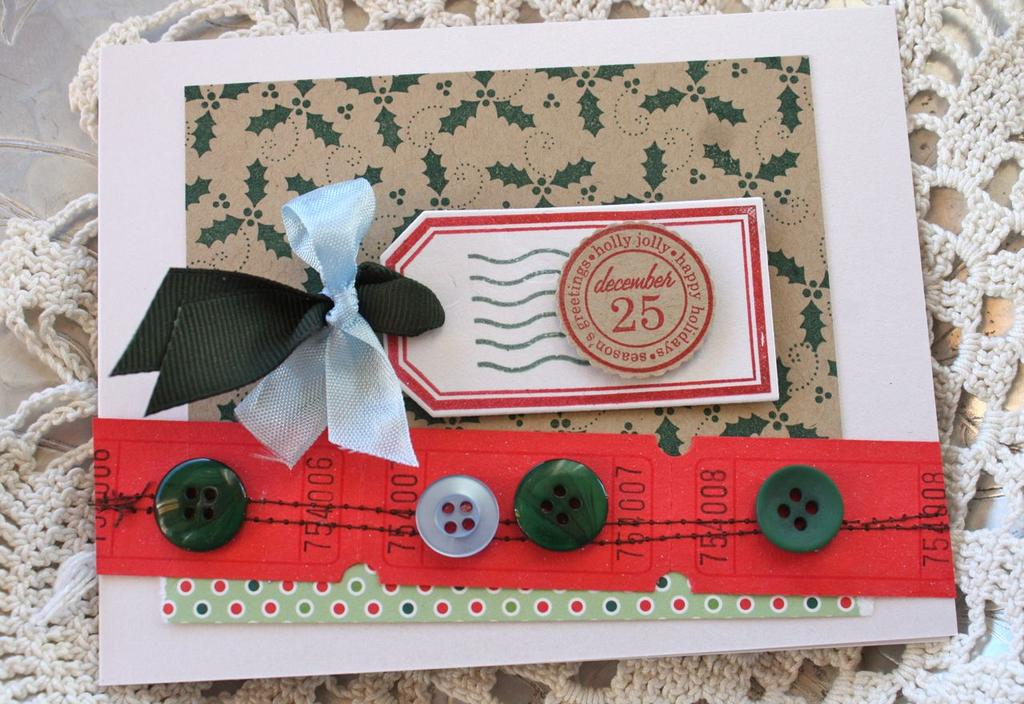 Stamps:Fillable Frames #9, 2010 Holiday Tags, Holly Jolly<br />
Ink:Hunter Green (non PTI),...