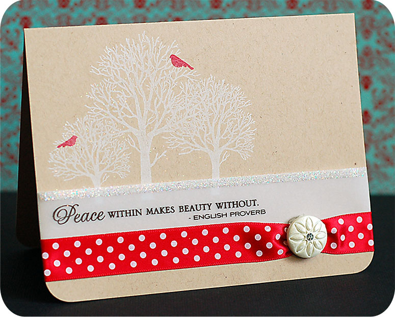 A quick and easy card I was able to get done this afternoon using the "Through the...