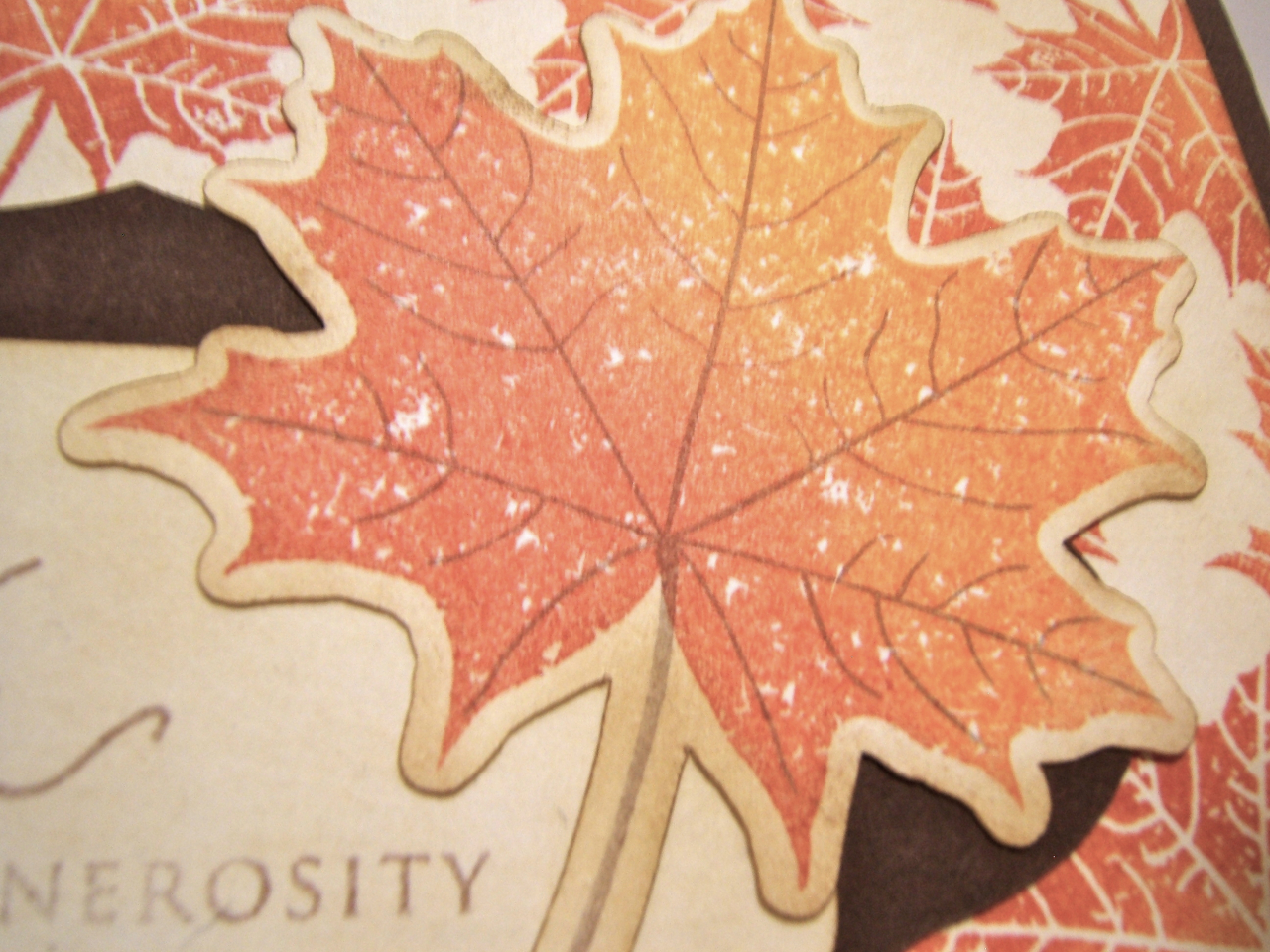 Stamps: Leaf Prints, Signature Greetings<br />
<br />
Close-up