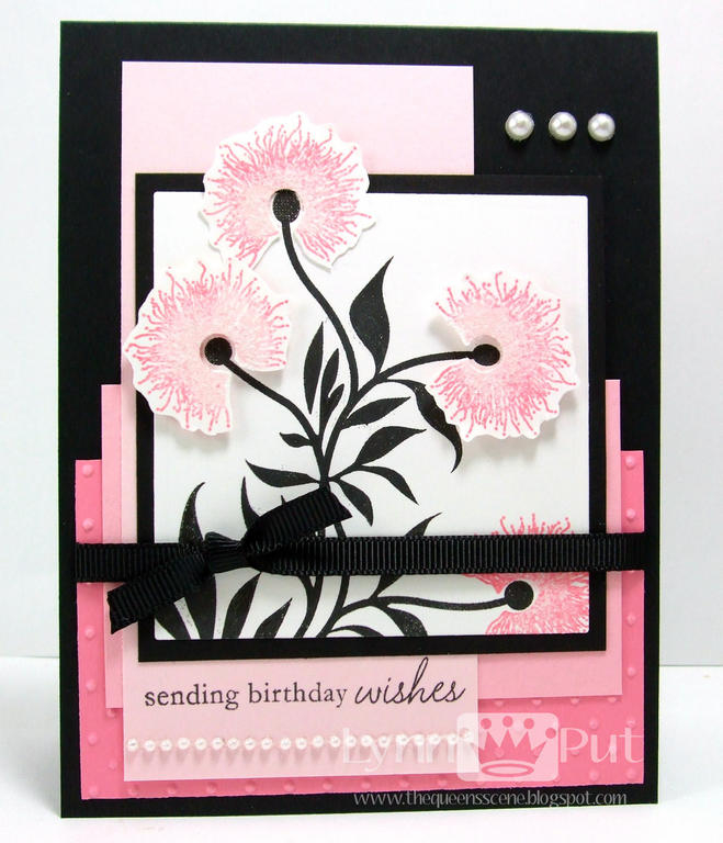 Supplies: Four of a Kind, Everyday Button Bits, Ribbon, Pearls, Embossing folder, Flocking for...