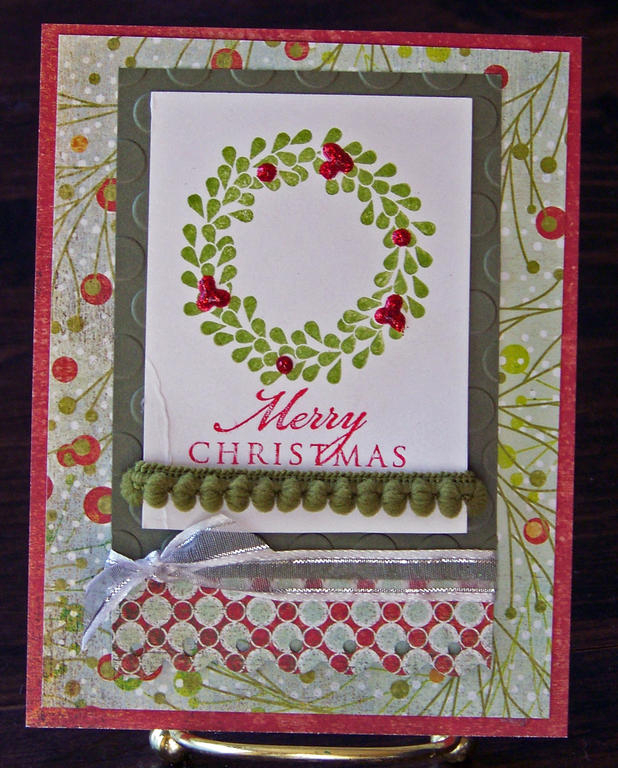 Wreath for All Seasons - I cased Lynn in St. Louis - Basic Grey Fruitcake Paper