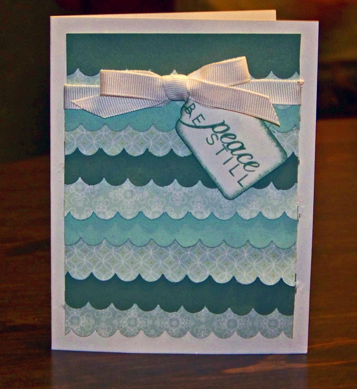 From November's Blog Hop - Everyday Blessings Paper, Scalloped Edge Punch, Peace Be Still