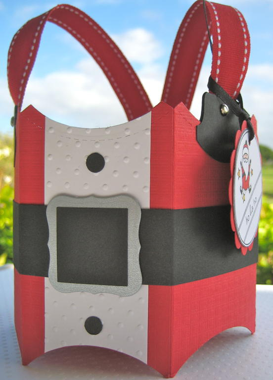 Santa Bucket made out of pillowbox dies. For more info, please visit my blog at:...