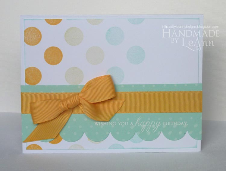 -All Papertrey Ink unless noted-<br />
Stamps: Polka Dot Basics, Through the trees<br />...