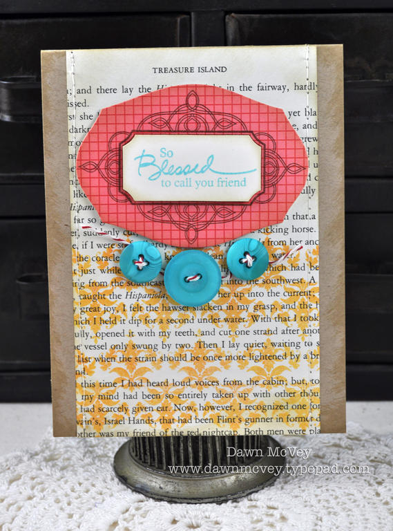 Paper: kraft, vintage cream, it's official, vintage book print<br />
Stamps: Signature...